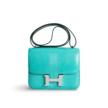 CONSTANCE 18 (MINI) LIZARD LEATHER MENTHE WITH PALLADIUM HARDWARE (PHW)