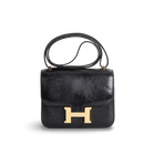 CONSTANCE 18 (MINI) LIZARD LEATHER NOIR (BLACK) WITH GOLD HARDWARE (GHW)