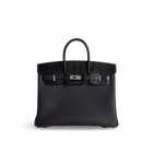 BIRKIN 25 TOUCH LIZARD LEATHER & TOGO LEATHER NOIR (BLACK) WITH PALLADIUM HARDWARE (PHW)