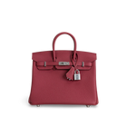 BIRKIN 25 TOGO LEATHER ROUGE GRENAT WITH PALLADIUM HARDWARE (PHW)