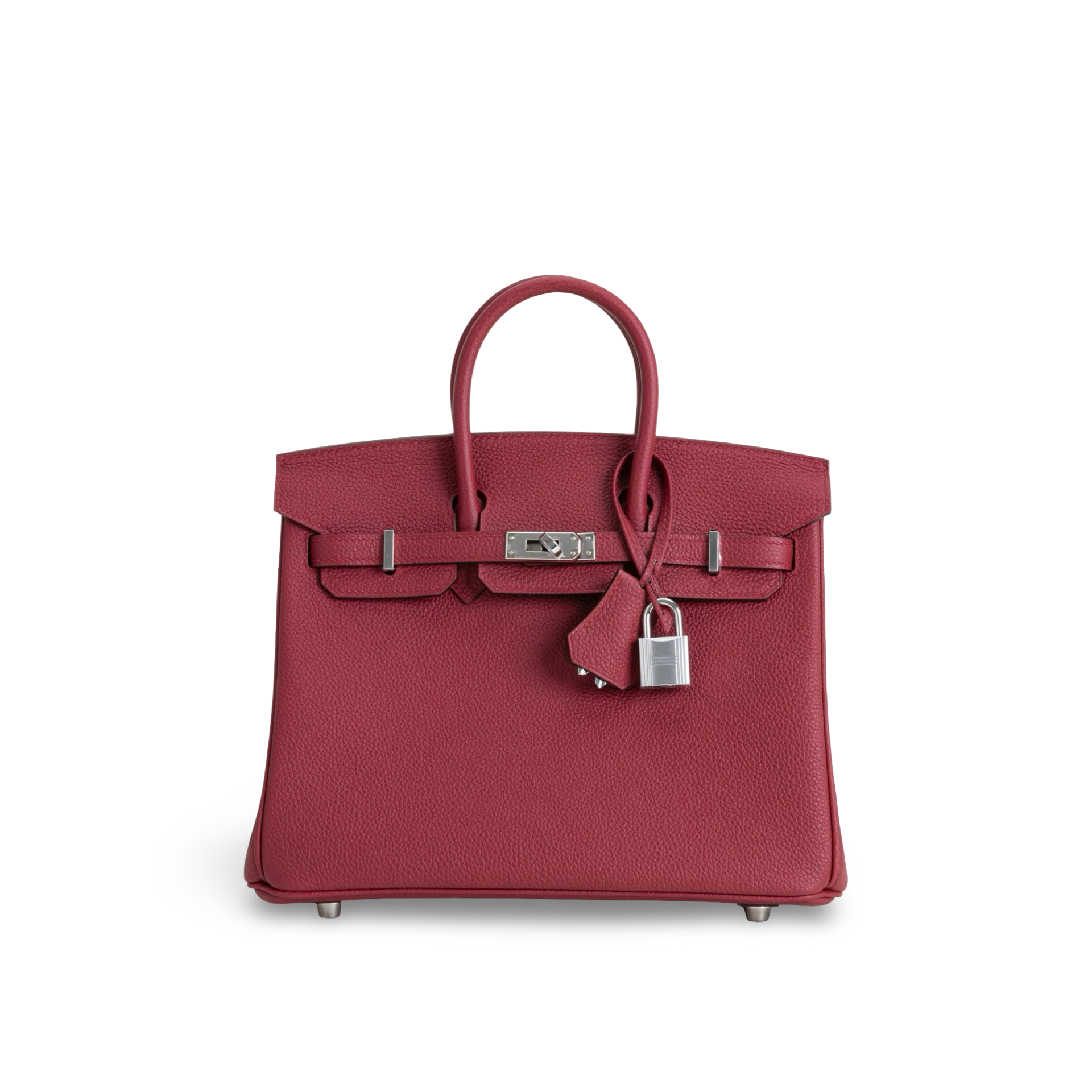 BIRKIN 25 TOGO LEATHER ROUGE GRENAT WITH PALLADIUM HARDWARE (PHW)