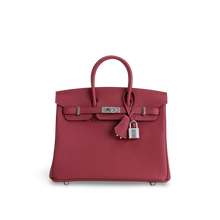 BIRKIN 25 TOGO LEATHER ROUGE GRENAT WITH PALLADIUM HARDWARE (PHW)