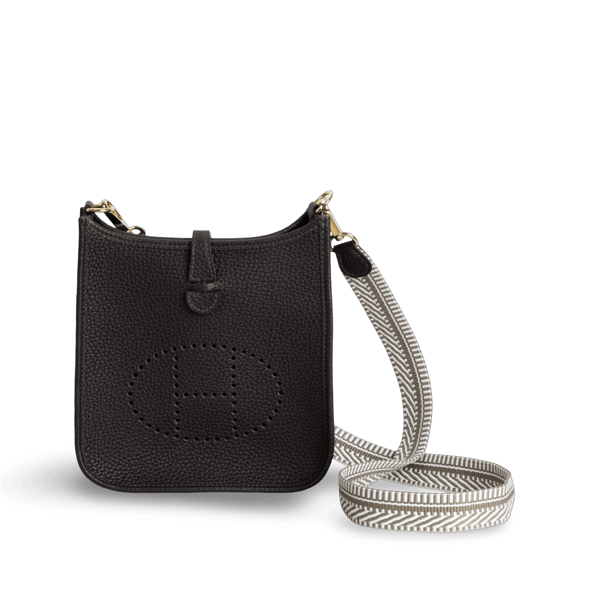 MINI EVELYNE (TPM) CLEMENCE LEATHER EBENE WITH GOLD HARDWARE (GHW)