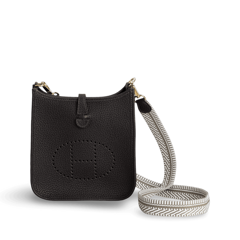 MINI EVELYNE (TPM) CLEMENCE LEATHER EBENE WITH GOLD HARDWARE (GHW)