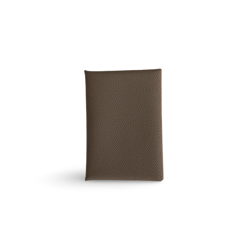 CALVI DUO EPSOM LEATHER ETOUPE WITH PALLADIUM HARDWARE (PHW)