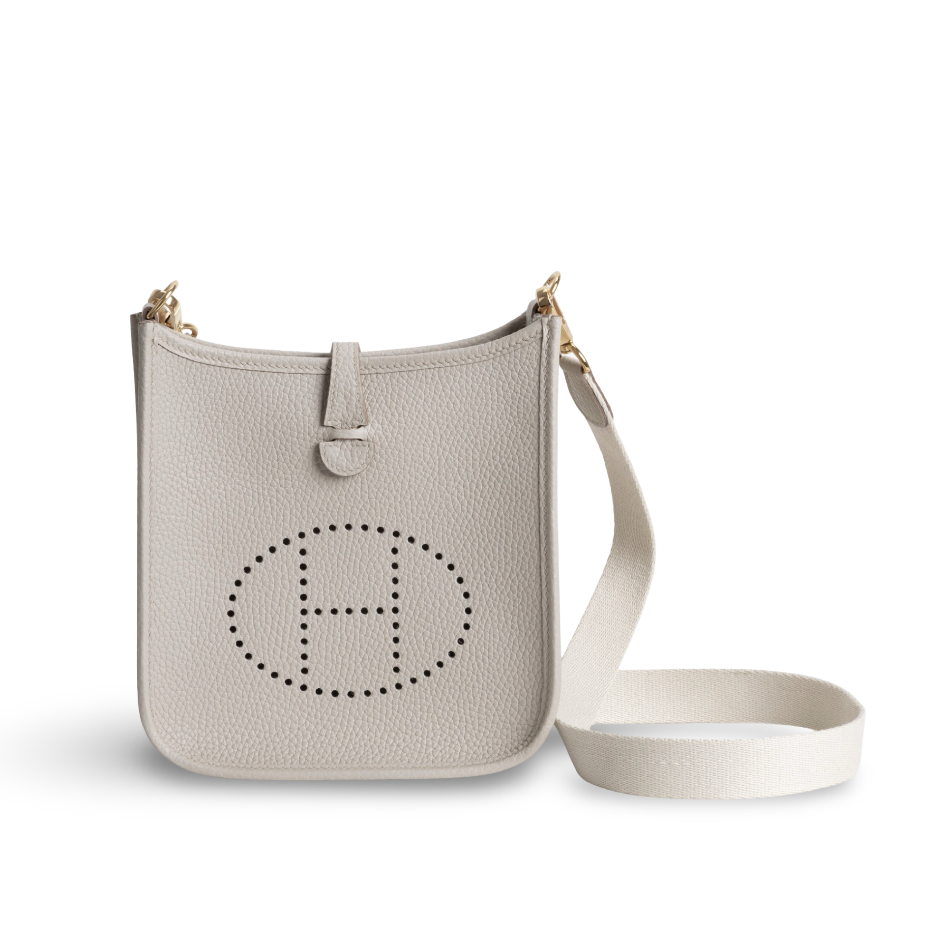 MINI EVELYNE (TPM) CLEMENCE LEATHER BETON WITH GOLD HARDWARE (GHW)