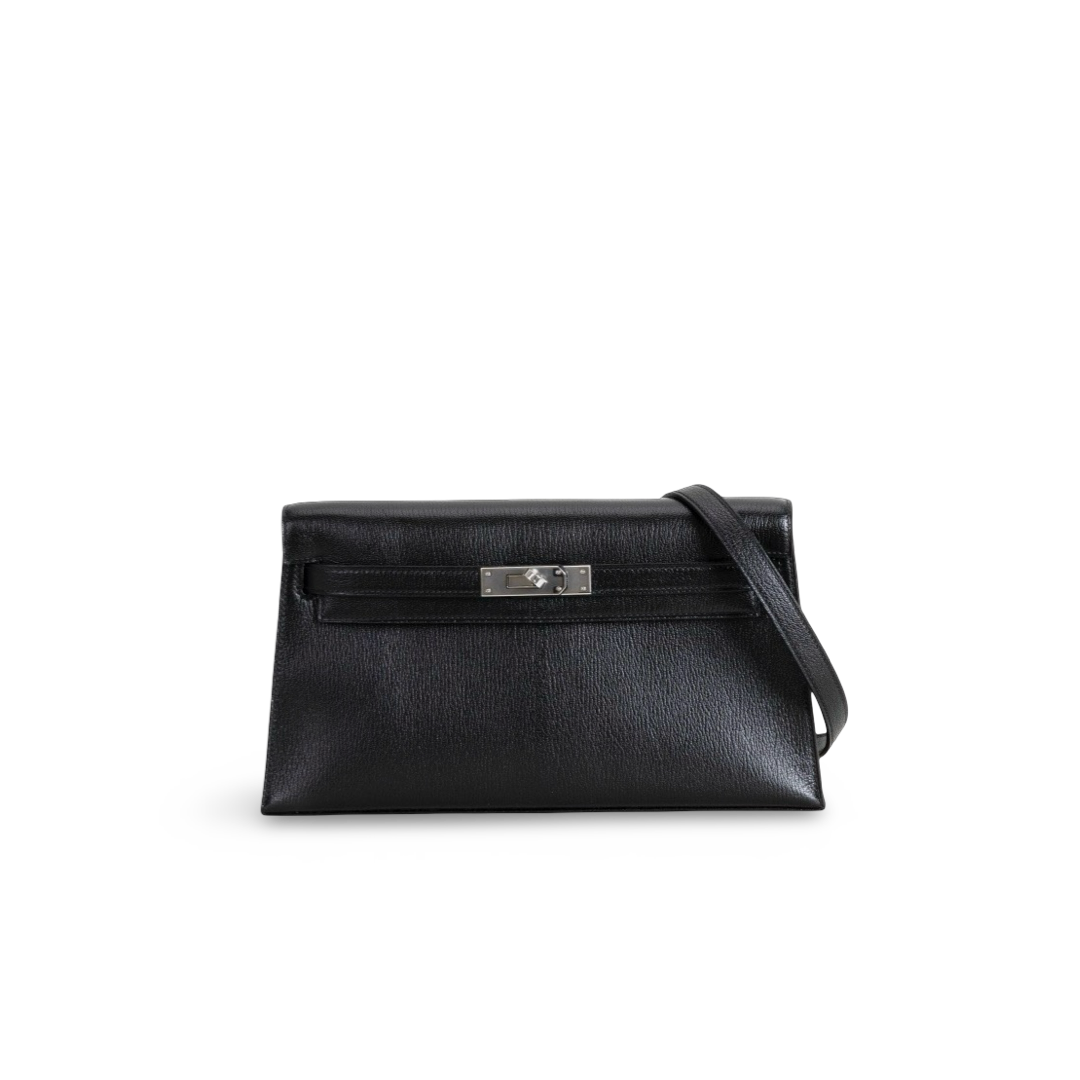 KELLY ELAN CHEVRE LEATHER NOIR (BLACK) WITH PALLADIUM HARDWARE (PHW)
