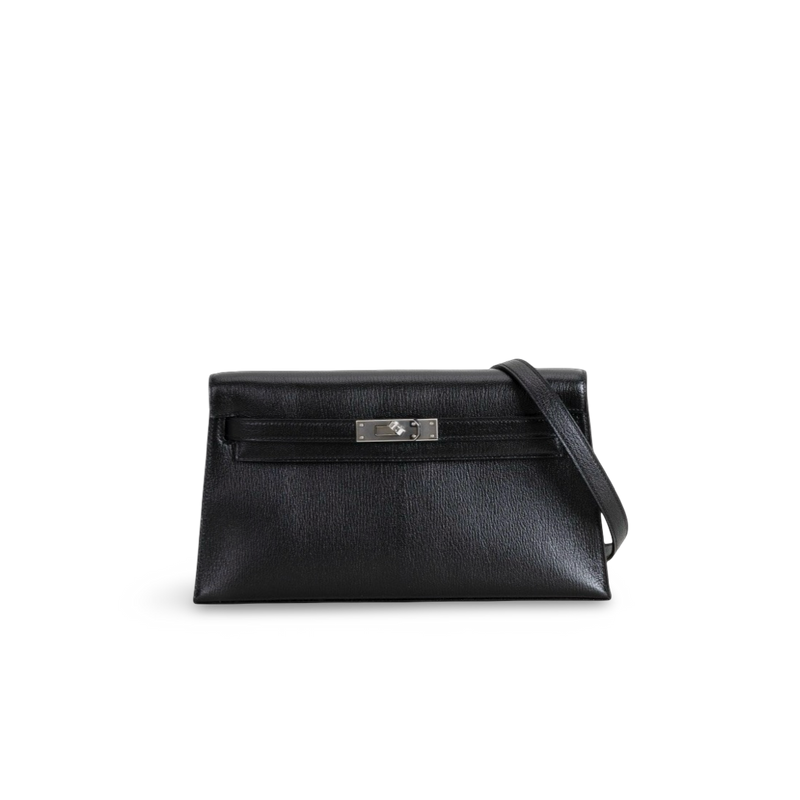 KELLY ELAN CHEVRE LEATHER NOIR (BLACK) WITH PALLADIUM HARDWARE (PHW)