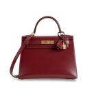 KELLY 28 BOX CALF LEATHER ROUGE H WITH GOLD HARDWARE (GHW)