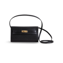 KELLY TO GO CHEVRE LEATHER NOIR (BLACK) WITH GOLD HARDWARE (GHW)