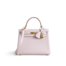 KELLY 25 CHEVRE LEATHER ROSE DARLING WITH GOLD HARDWARE (GHW)