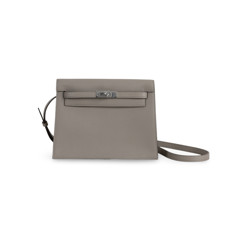 KELLY DANSE EVERCOLOR LEATHER GRIS ASPHALTE WITH PALLADIUM HARDWARE (PHW)