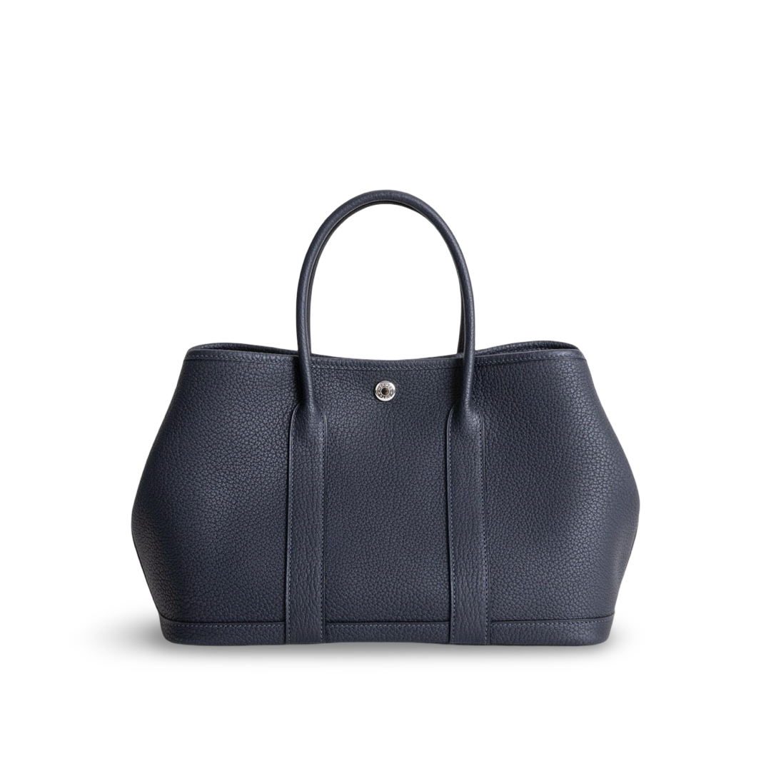 GARDEN PARTY 30 NEGONDA LEATHER BLEU INDIGO WITH PALLADIUM HARDWARE (PHW)