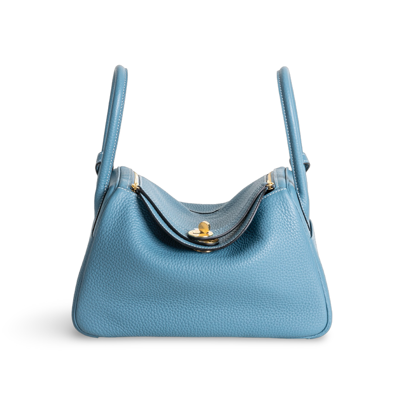 LINDY 26 CLEMENCE LEATHER BLEU JEAN WITH GOLD HARDWARE (GHW)