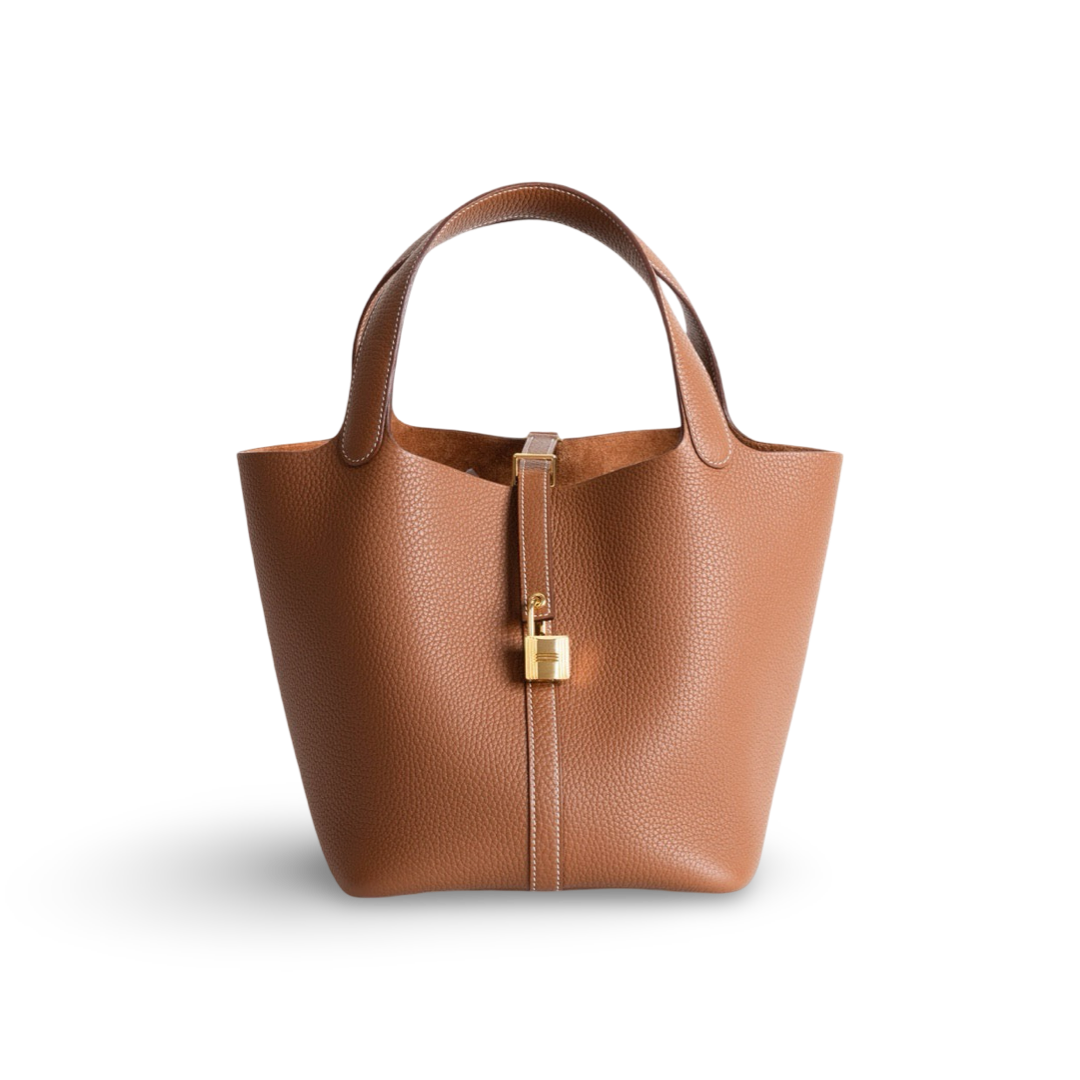 PICOTIN 22 LOCK CLEMENCE LEATHER GOLD WITH GOLD HARDWARE (GHW)