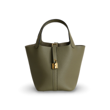 PICOTIN 18 LOCK CLEMENCE LEATHER VERT OLIVE WITH GOLD HARDWARE (GHW)