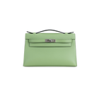 KELLY POCHETTE SWIFT LEATHER VERT CRIQUET WITH PALLADIUM HARDWARE (PHW)