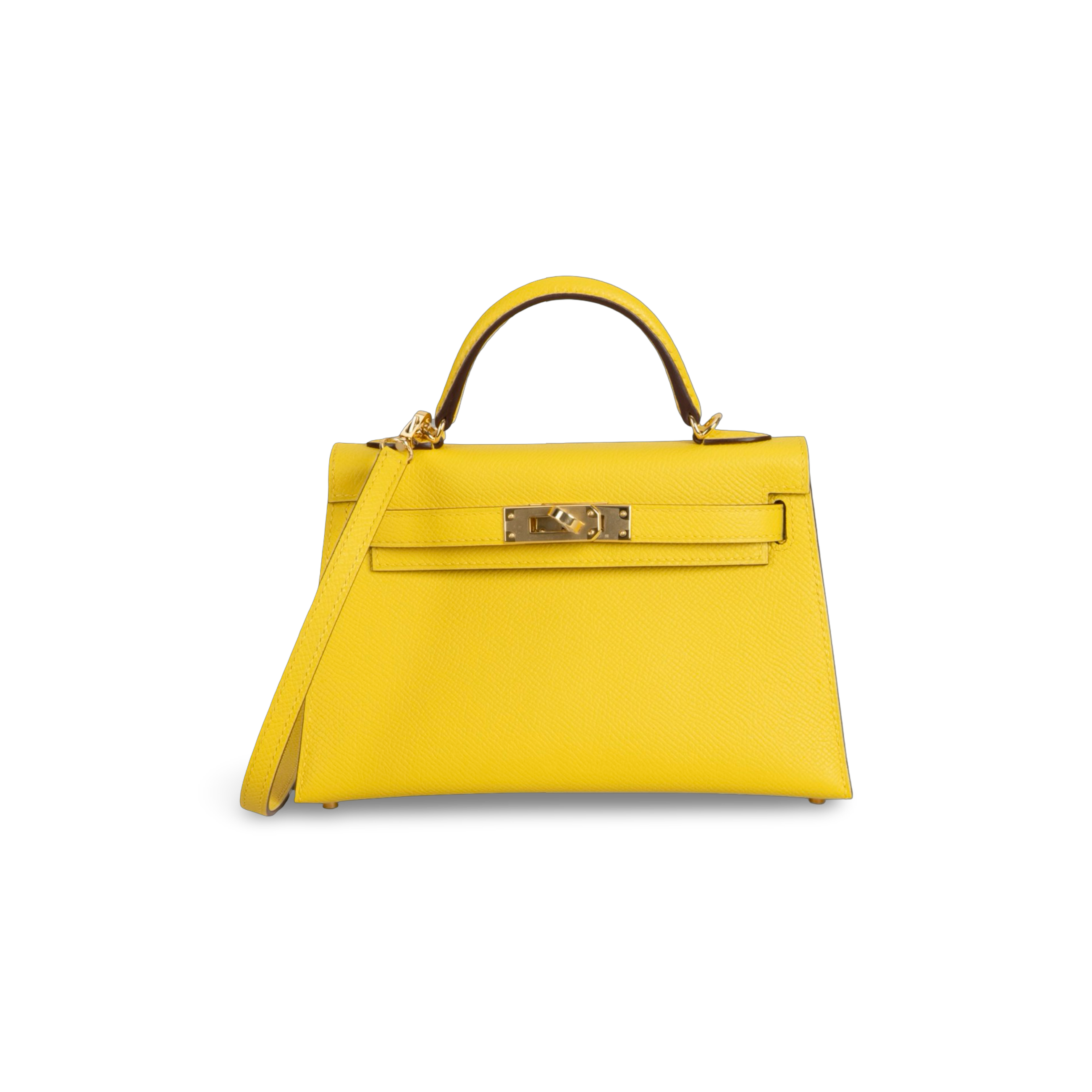 MINI KELLY II (20) EPSOM LEATHER JAUNE DE NAPLES WITH GOLD HARDWARE (GHW)