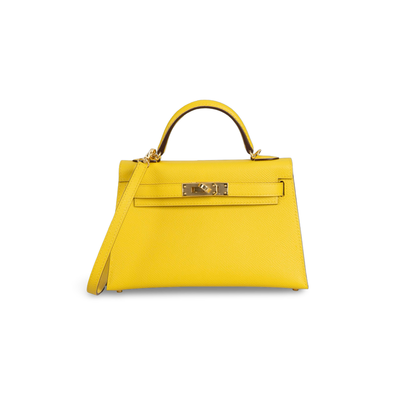 MINI KELLY II (20) EPSOM LEATHER JAUNE DE NAPLES WITH GOLD HARDWARE (GHW)