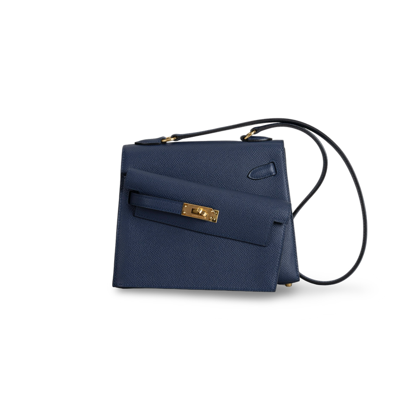 KELLY DESORDRE EPSOM LEATHER BLEU ABYSSE WITH GOLD HARDWARE (GHW)