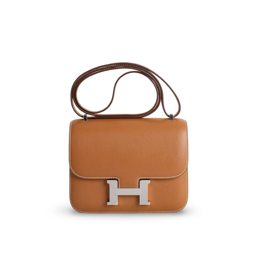CONSTANCE 18 (MINI) EPSOM LEATHER GOLD WITH PALLADIUM HARDWARE (PHW)