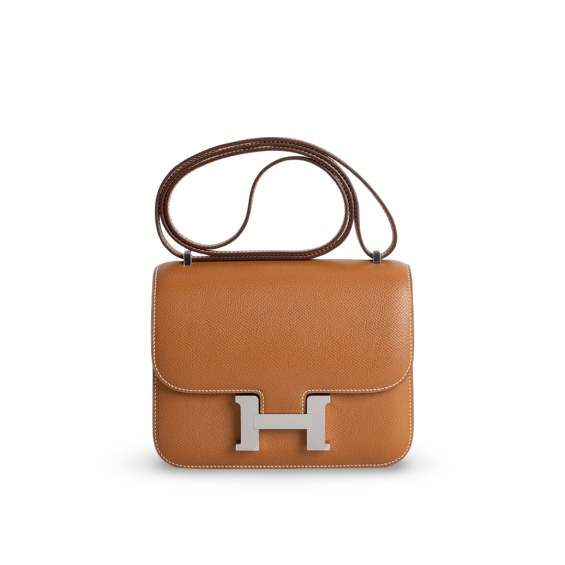 CONSTANCE 18 (MINI) EPSOM LEATHER GOLD WITH PALLADIUM HARDWARE (PHW)