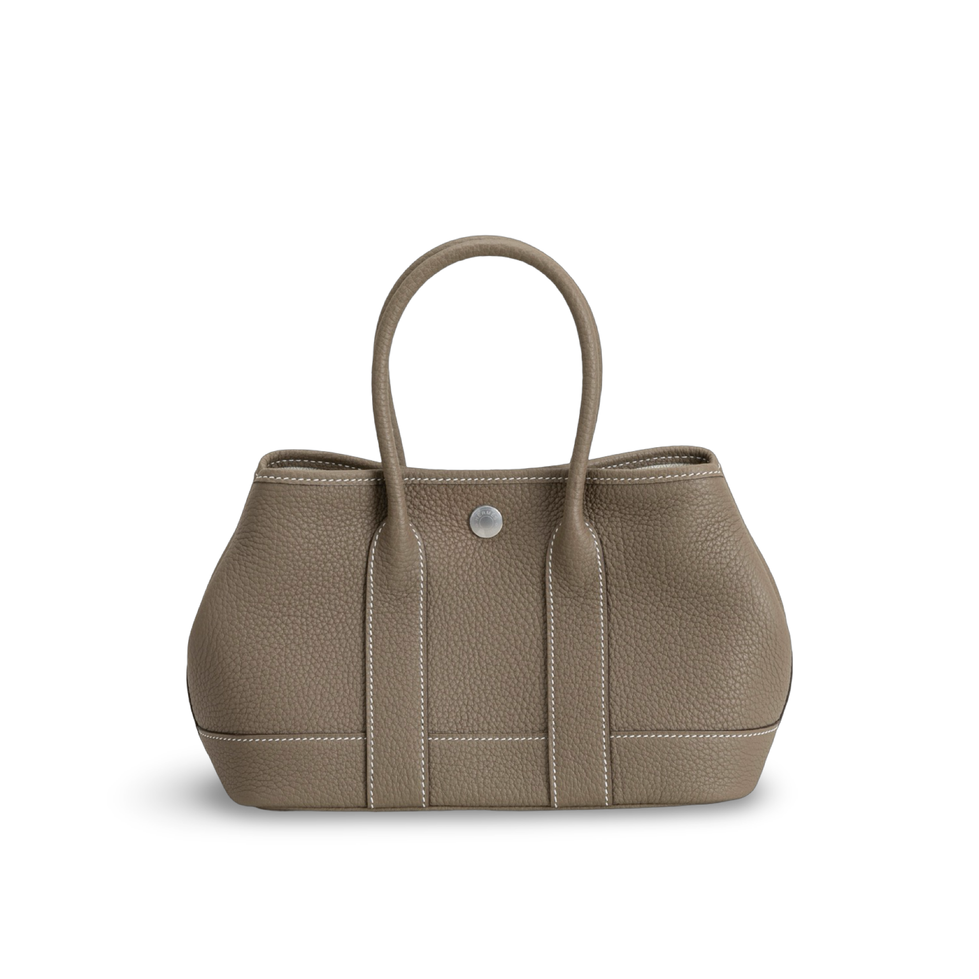 GARDEN PARTY (MINI) NEGONDA LEATHER ETOUPE WITH PALLADIUM HARDWARE (PHW)