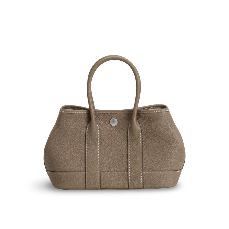 GARDEN PARTY (MINI) NEGONDA LEATHER ETOUPE WITH PALLADIUM HARDWARE (PHW)