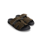 CHYPRE SANDALS SUEDE VERT FORET