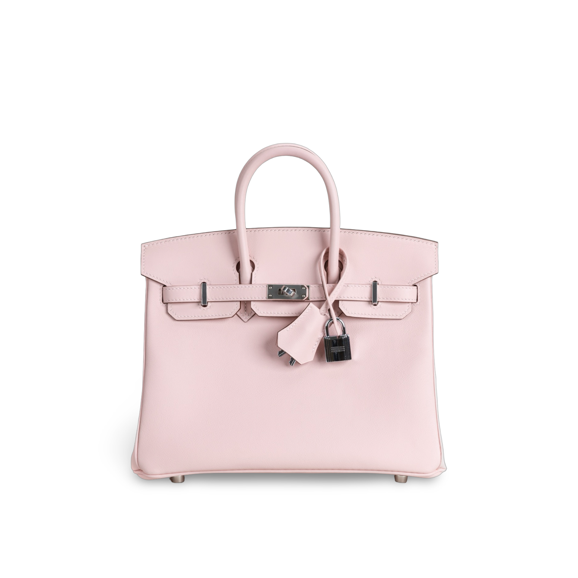 BIRKIN 25 SWIFT LEATHER ROSE SAKURA WITH PALLADIUM HARDWARE (PHW)