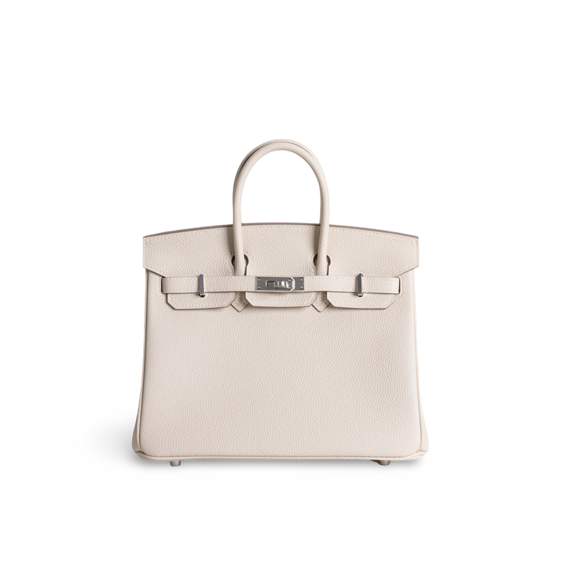 BIRKIN 25 TOGO LEATHER BETON WITH PALLADIUM HARDWARE (PHW)