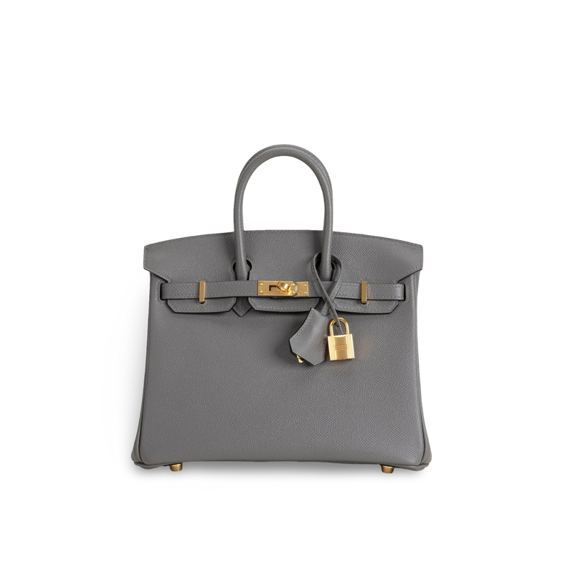 BIRKIN 25 EPSOM LEATHER GRIS MEYER WITH GOLD HARDWARE (GHW)