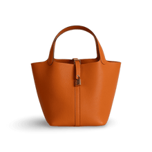 PICOTIN 22 LOCK CLEMENCE LEATHER ORANGE WITH GOLD HARDWARE (GHW)
