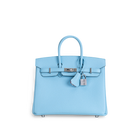 BIRKIN 25 EPSOM LEATHER CELESTE WITH PALLADIUM HARDWARE (PHW)