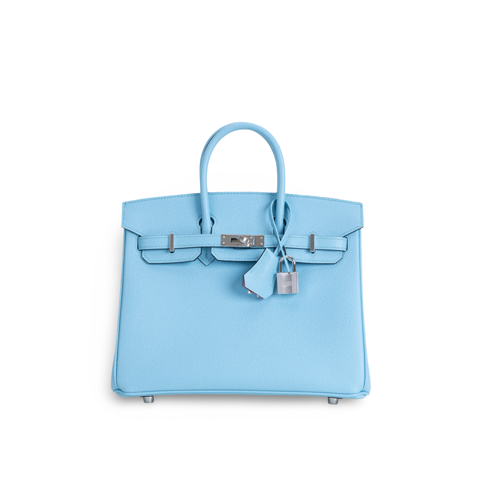BIRKIN 25 EPSOM LEATHER CELESTE WITH PALLADIUM HARDWARE (PHW)