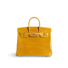 BIRKIN 25 SHINY NILOTICUS CROCODILE LEATHER JAUNE AMBRE WITH GOLD HARDWARE (GHW)
