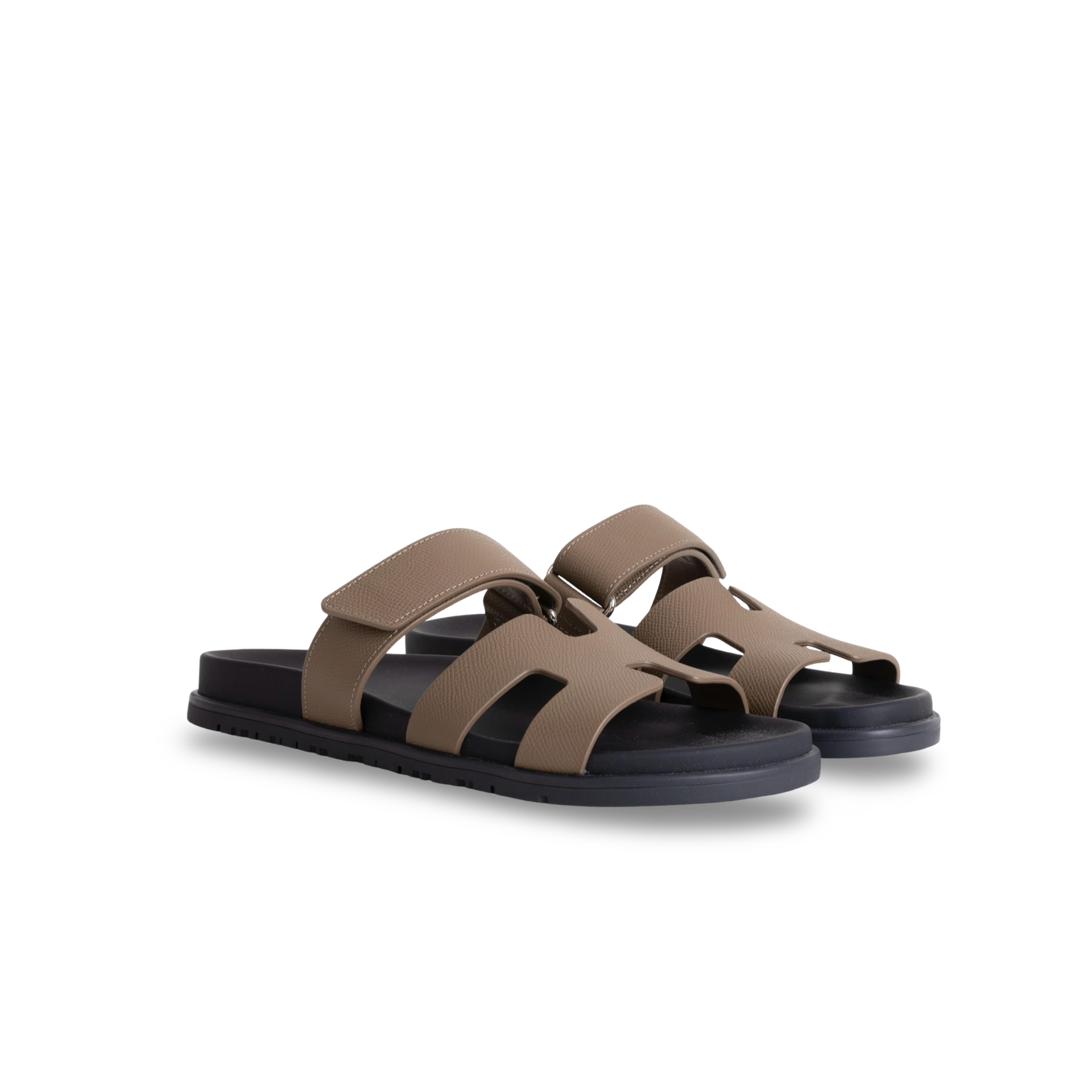 CHYPRE SANDALS EPSOM LEATHER ETOUPE