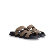 CHYPRE SANDALS EPSOM LEATHER ETOUPE