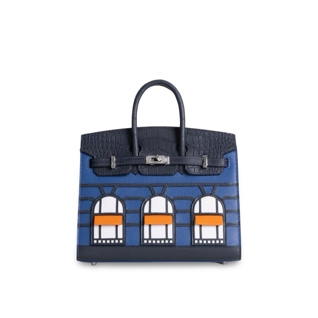 BIRKIN 20 FAUBOURG "NIGHT" BLUE MARINE WITH PALLADIUM HARDWARE (PHW)
