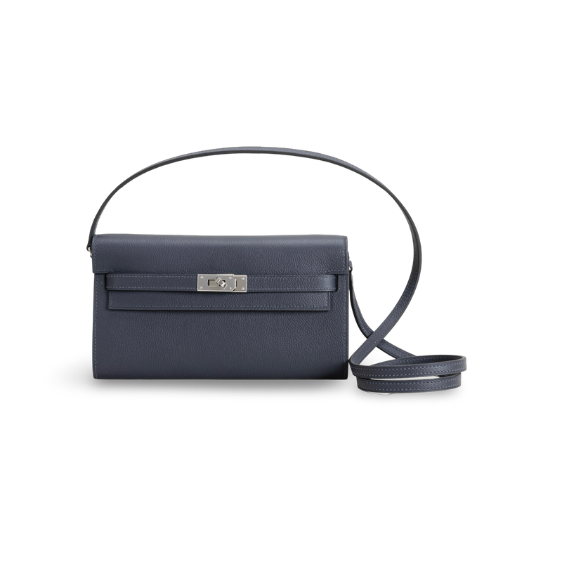 KELLY TO GO EVERCOLOR BLEU NUIT WITH PALLADIUM HARDWARE (PHW)