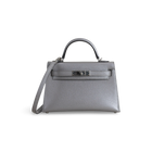 MINI KELLY II (20) CHAMKILLIGHT CHÈVRE LEATHER GRIS ARGENTE WITH PALLADIUM HARDWARE (PHW)