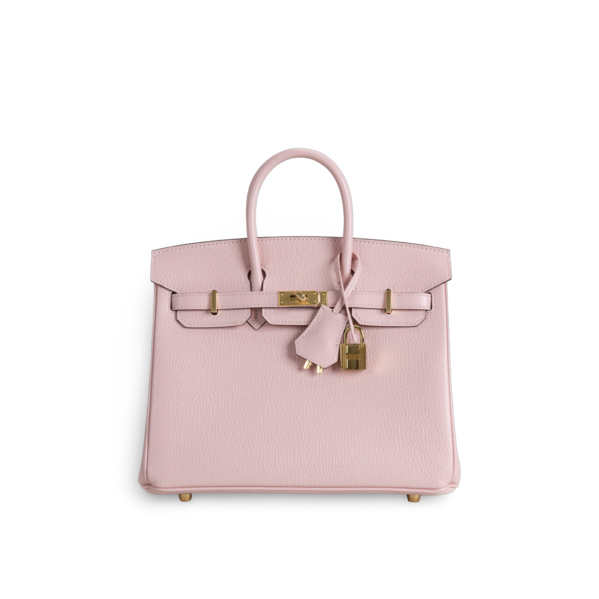 BIRKIN 25 CHEVRE LEATHER ROSE SAKURA WITH GOLD HARDWARE (GHW)