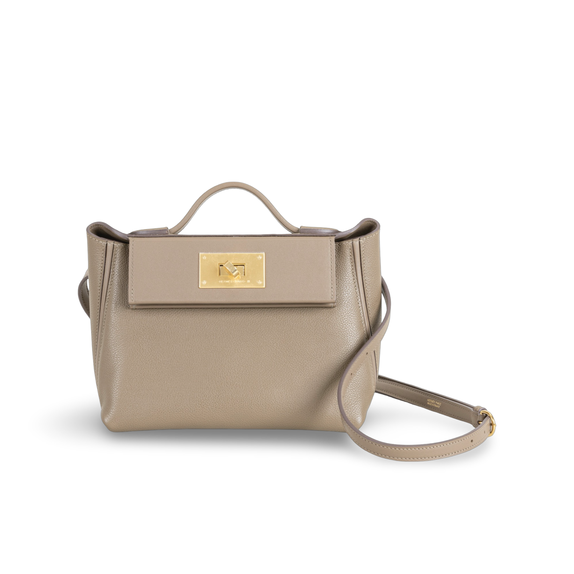 24/24 (MINI) EVERCOLOR & SWIFT LEATHER BEIGE DE WEIMAR WITH GOLD HARDWARE (GHW)