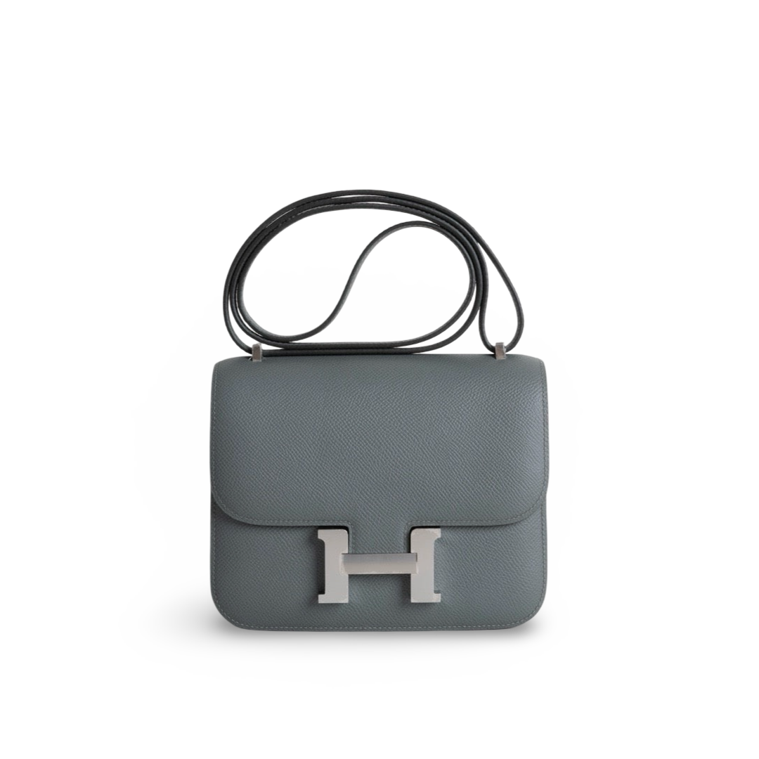 CONSTANCE 18 (MINI) EPSOM LEATHER VERT DE GRIS WITH PALLADIUM HARDWARE (PHW)