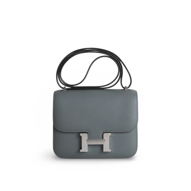 CONSTANCE 18 (MINI) EPSOM LEATHER VERT DE GRIS WITH PALLADIUM HARDWARE (PHW)