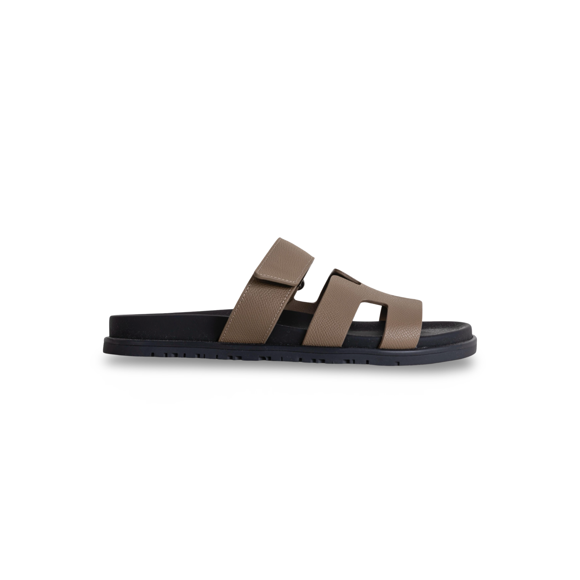 CHYPRE SANDALS EPSOM LEATHER ETOUPE