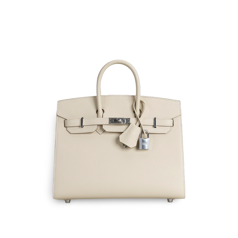 BIRKIN 25 (SELLIER SHAPE) EPSOM LEATHER CEAIE WITH PALLADIUM HARDWARE (PHW)