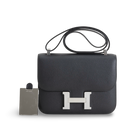 CONSTANCE 24 EPSOM LEATHER NOIR (BLACK) WITH PALLADIUM HARDWARE (PHW)