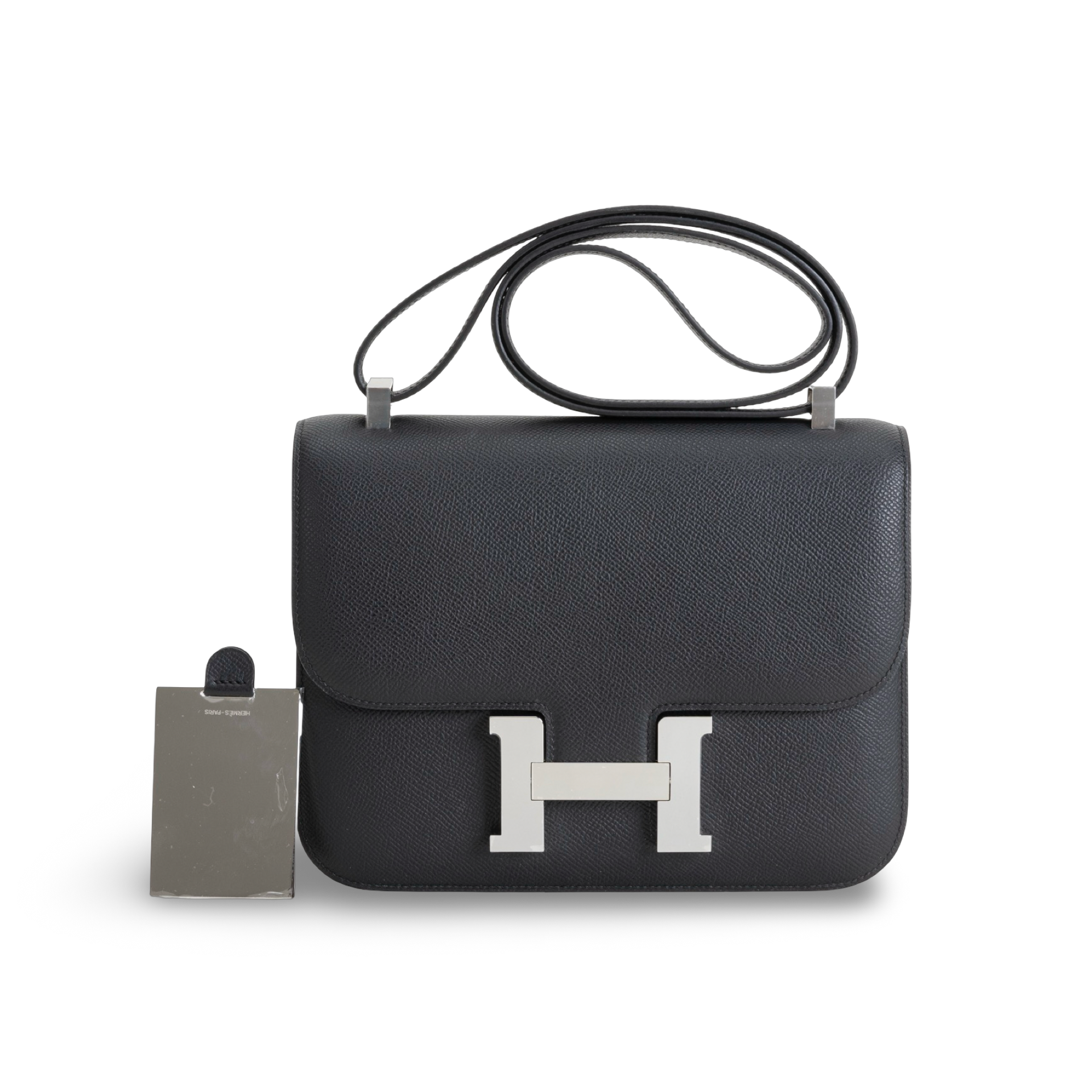 CONSTANCE 24 EPSOM LEATHER NOIR (BLACK) WITH PALLADIUM HARDWARE (PHW)