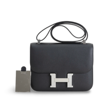 CONSTANCE 24 EPSOM LEATHER NOIR (BLACK) WITH PALLADIUM HARDWARE (PHW)